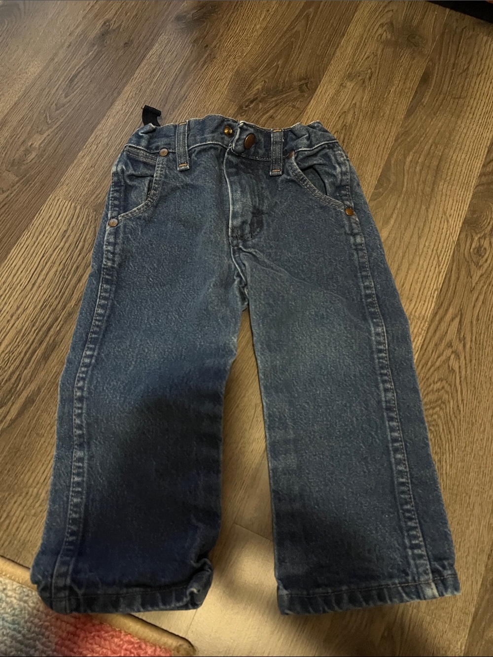 Wrangler Kids Dark Blue Elastic Waist Denim Jeans